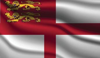 Sark Realistic Modern Flag Design vector