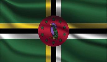 Dominica Realistic Modern Flag Design vector