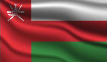 Oman Realistic Modern Flag Design vector