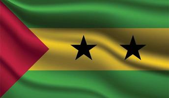 Sao Tome and Principe Realistic Modern Flag Design vector