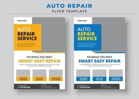 plantilla de volante de reparación de automóviles, folleto de servicio de automóvil vector