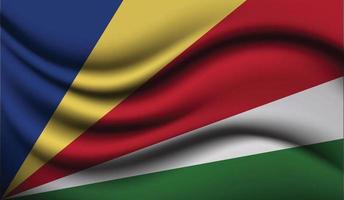 diseño de bandera ondeante realista de seychelles