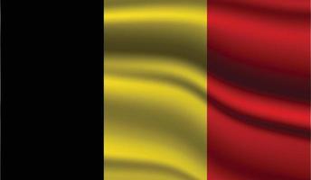 Belgium Realistic Modern Flag Design vector