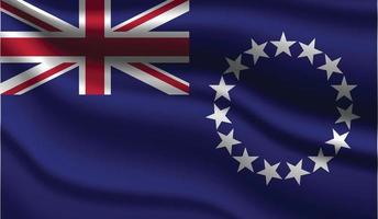 Cook Island Realistic Modern Flag Design vector