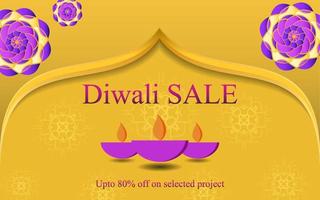 feliz diwali - banner de ventas de diwali colorido, ilustración de vector de banner de ventas de feliz diwali,