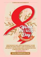 Poster Template of World AIDS Day vector