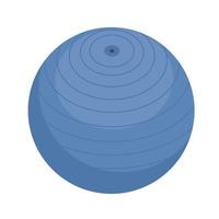 blue ball pilates equipment vector