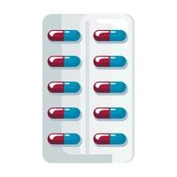 medical pills tablet vector