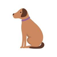 cute dog seated vector