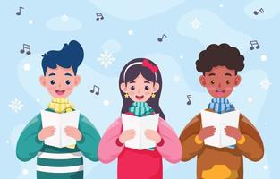 Choir Singing Christmas Carol vector