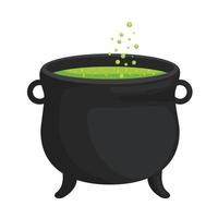 halloween witch bowl vector