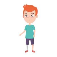 boy with prosthesis leg vector