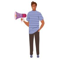 man with megaphone vector