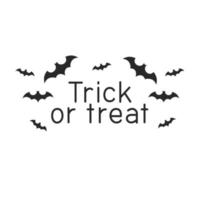 trick or treat with bats vector