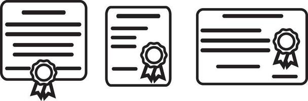 Certificate icon set. Diploma icons vector