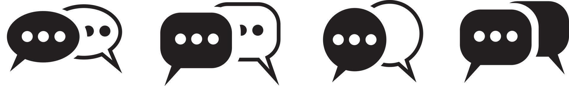 Chat icons set. Message speech bubble vector