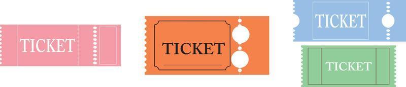 Ticket icon. Tickets icons set. Coupon vector