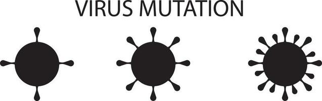 Vector illustration of virus mutation.