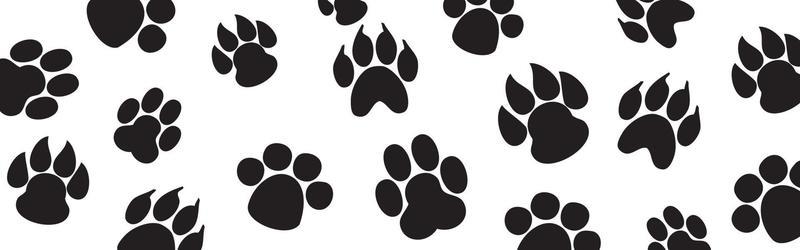 Dog paws seamless pattern. Vector illustration EPS-10