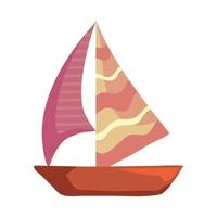 sailboat vehicle icon vector