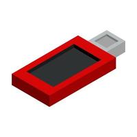 Isometric usb drive on a white background vector