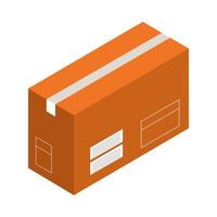 Isometric box on white background vector