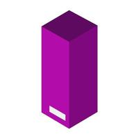 Isometric box on white background vector