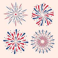 firework icon set vector