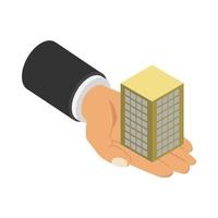 Skyscraper in isometric hand vector