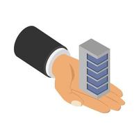 Skyscraper in isometric hand vector