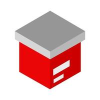 Isometric box on white background vector