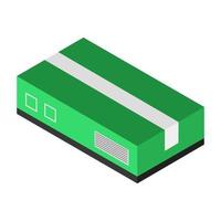 Isometric box on white background vector