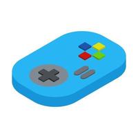 Isometric game pad on white background vector