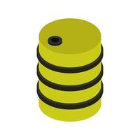 Oil barrel in hand isometric vector