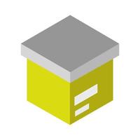 Isometric box on white background vector