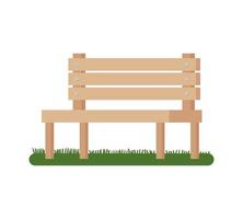 park wooden bench vector