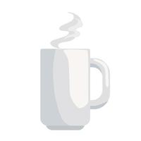 coffee hot in mug vector
