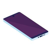 isometric smartphone device vector