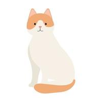 cute white cat vector