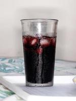 grape juice with ice photo