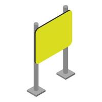 Isometric signboard on white background vector