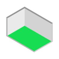 Isometric empty room on white background vector