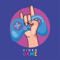 hand holding videogame control vector