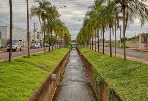 cassilandia, mato grosso do sul, brasil, 2021-arroyo palmito en la ciudad de cassilandia foto