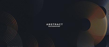 Abstract background with golden circle rings. vector