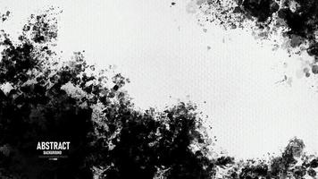 Black and white hand painted watercolor abstract background vector