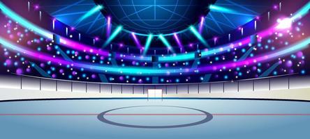 estadio deportivo de hockey sobre hielo vector