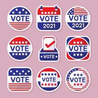 US Election Sticker Pack vector