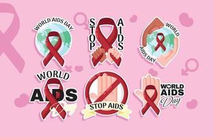 World Aids Day Sticker vector