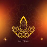 beautiful indian diwali festival greeting design vector